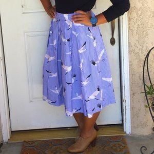 Bird print skirt